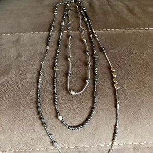 Silpada “Dew Drops” Hematite Necklace
